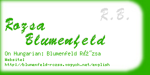 rozsa blumenfeld business card